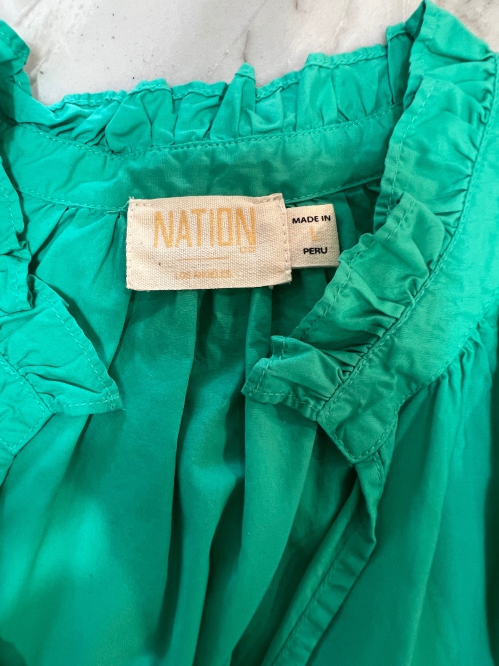 NATION LTD Size Large Green Tunic